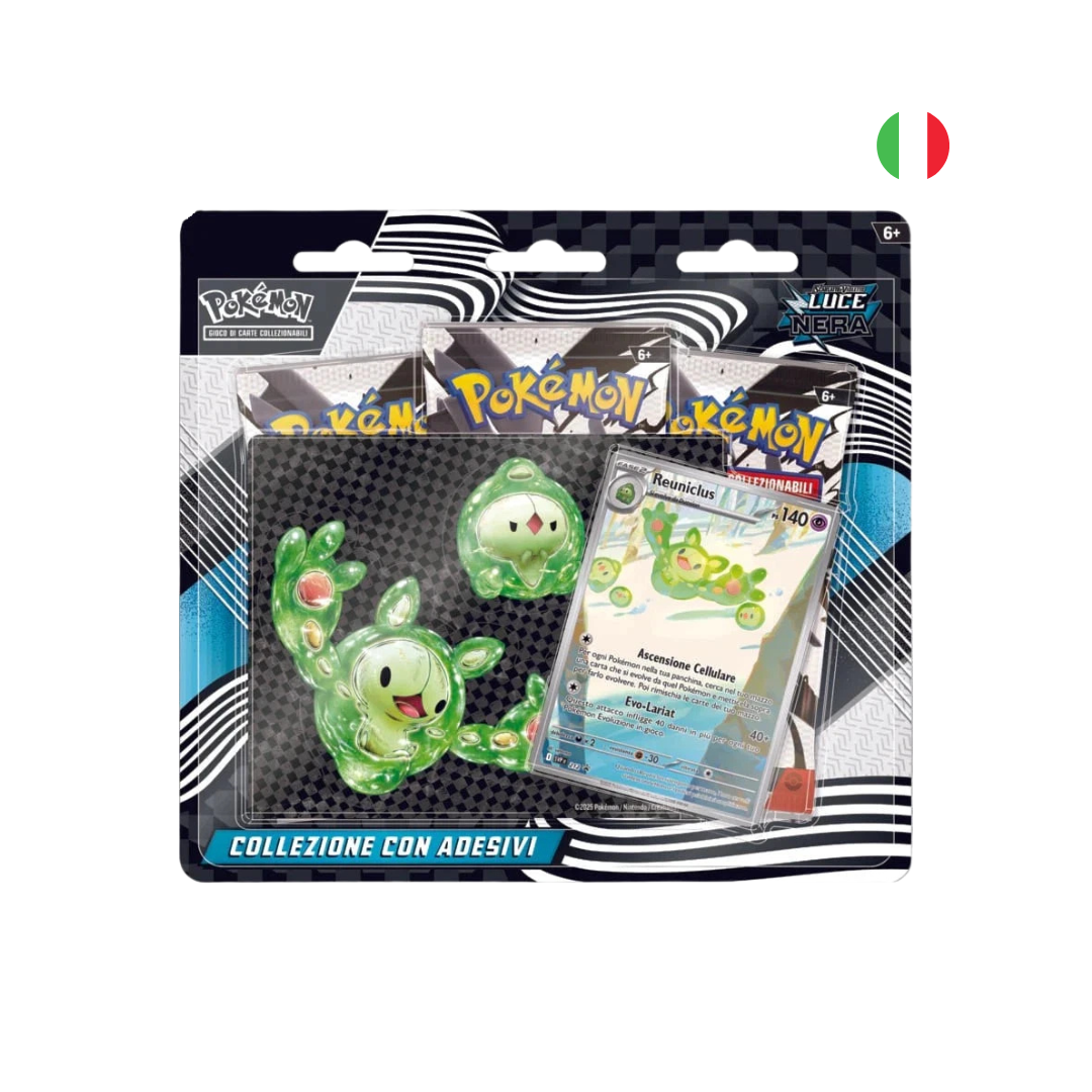 Pokemon Luce Nera collezione con adesivo e promo ITA