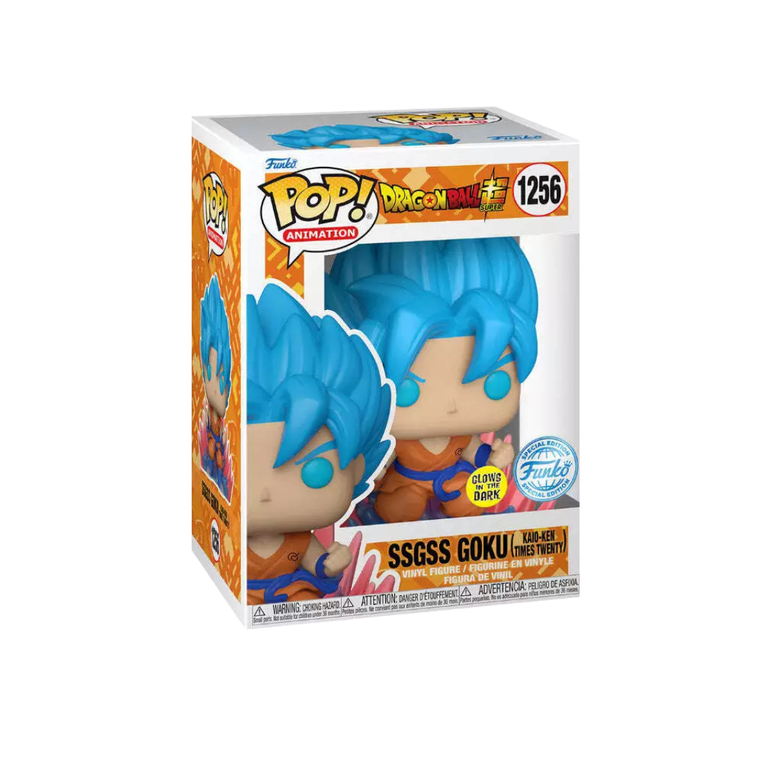 FUNKO POP Goku SSGSS Glows in the dark Kaio Ken 1256 Special Edition