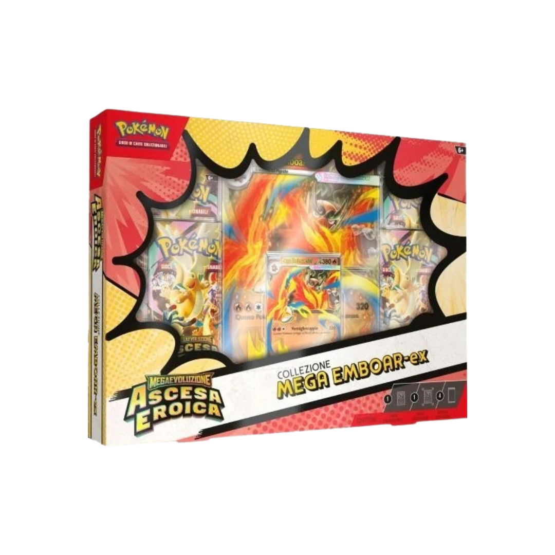 Pokemon Ascesa Eroica Collezione Mega Emboar Italiano