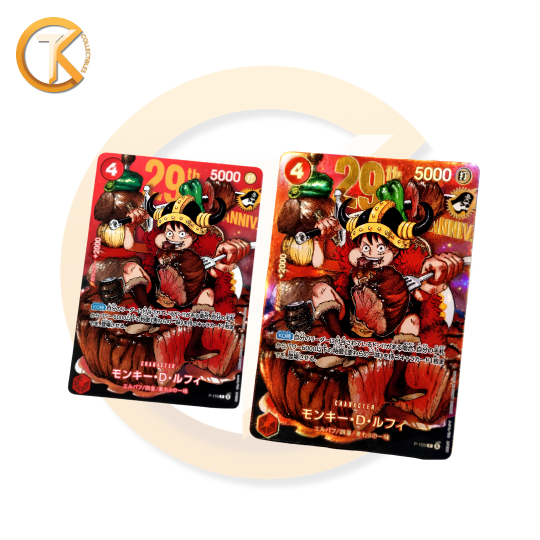 One Piece Card Game Promo Monkey D. Luffy P-159 (Standard + Deluxe) – 29th Anniversary (JAP)