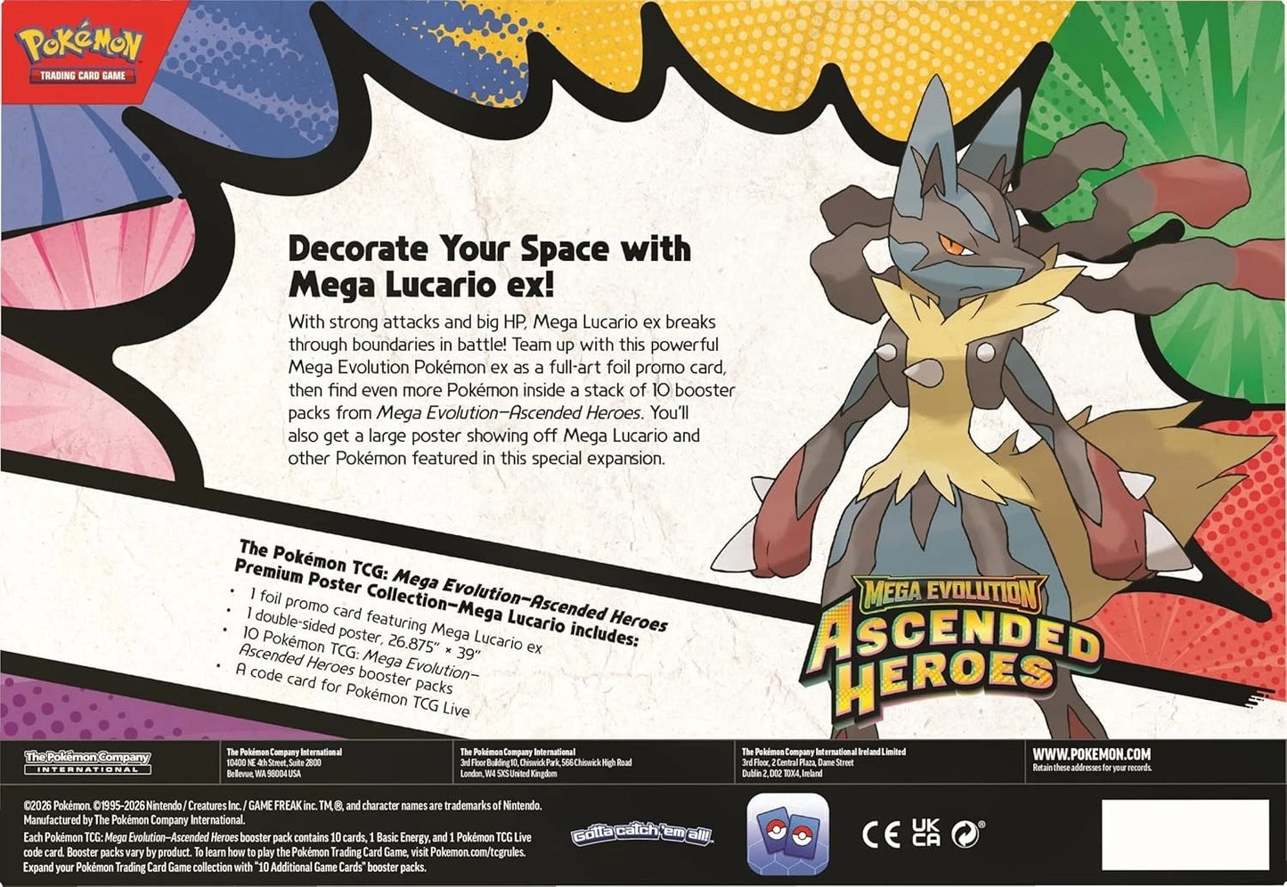 Pokemon Premium Poster Collection Mega Lucario Ex English
