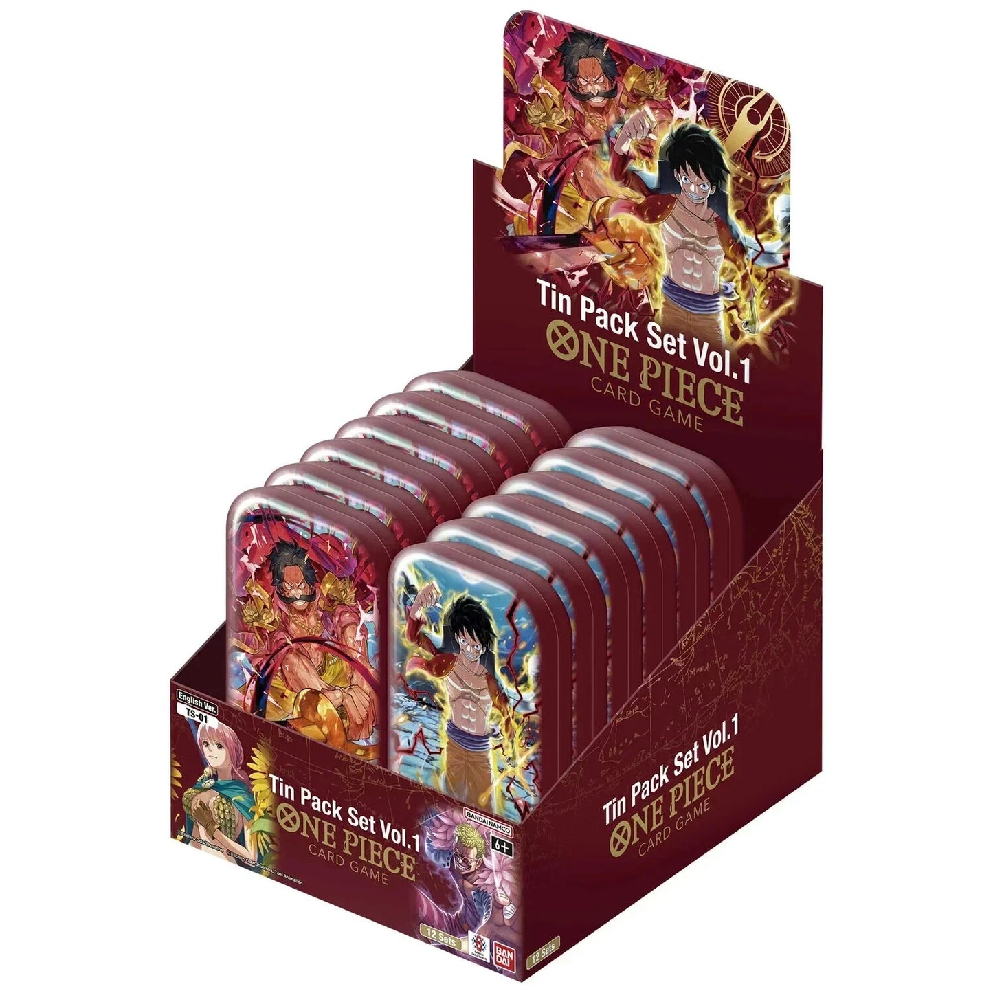 One Piece Mini Tin Vol.1 TS-01 English Sealed Case x12 Tin